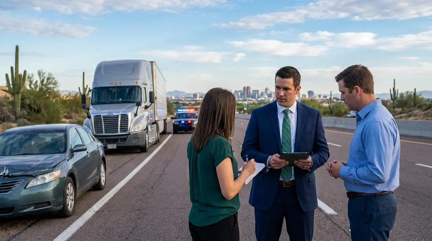 what to do after a semi truck crash in Phoenix AZ